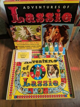 Adventures Of Lassie Board Game Lisbeth Whiting Creation.  1955 Robert Maxwell