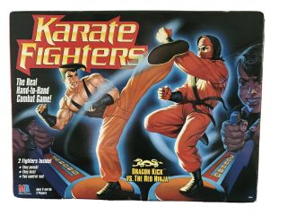 1994 Karate Fighters Dragon Kick Vs Red Ninja Milton Bradley Figures