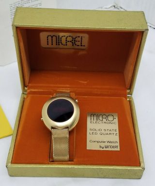 Windert Micrel Digital Micro Electronic Computer Watch Led Quartz For Repair