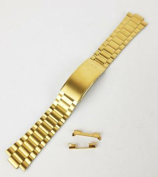 Vintage Mens Gold Tone Seiko Quartz Sq Watch Bracelet