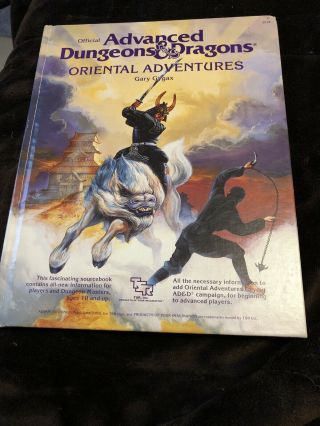 Advanced Dungeons And Dragons Oriental Adventures 1985 Gygax Tsr Ad&d