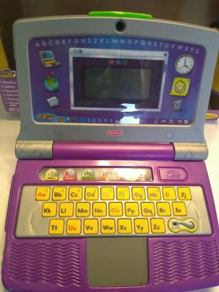 Fisher Price Fun 2 Learn Color Flash Laptop 3 - 7 great w/mouse pre - owned 3