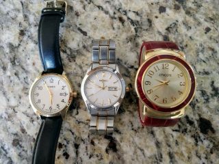 3 Watches,  (seiko,  Timex,  Chicos)