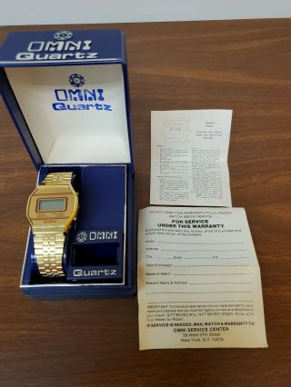 Vintage Omni Men’s Lcd Digital Wrist Watch Let Your Geek Light Shine