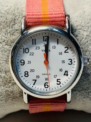 Timex Ladies Weekender Quartz Indiglo Watch Battery