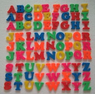 Ja - Ru Colorful Plastic Magnetic Letters For Ages 4 And Up - 3 Complete Alphabets