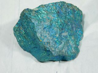 A Larger Vivid Blue Peacock Copper or Chalcopyrite or Peacock Ore 243gr 2