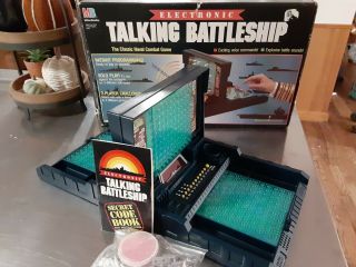 Battleship Milton Bradley Mb Electronic Talking Board Game 1989 Vintage Complete