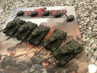 Flames Of War Russian T - 34/85 Painted 5 Total Plastic