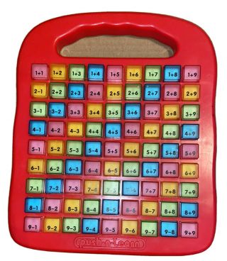 Vintage Magic Math Push N Learn Addition Subtraction Educational Learning Toy