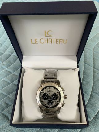 Le Chateau Stainless Steel Chronograph Mens Watch Model 5435 Cautiva