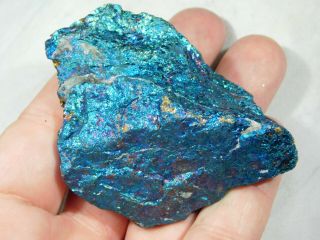 A Vivid Teal/Blue Peacock Copper or Chalcopyrite or Peacock Ore 170gr 2