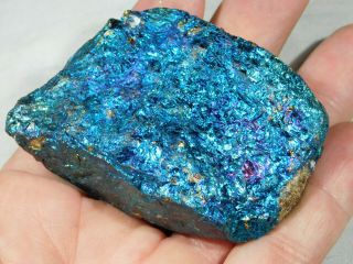 A Vivid Teal/blue Peacock Copper Or Chalcopyrite Or Peacock Ore 202gr