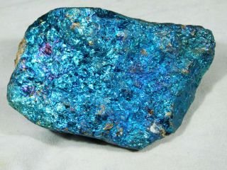 A Vivid Teal/Blue Peacock Copper or Chalcopyrite or Peacock Ore 202gr 3