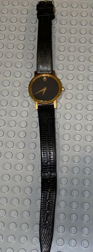 Movado Museum Dial Black Ladies Watch Authentic 87 E4 0823