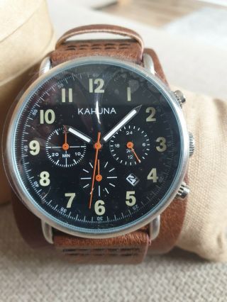 Kahuna Mens Analogue Classic Quartz Watch With Pu Strap Akuc - 0060g