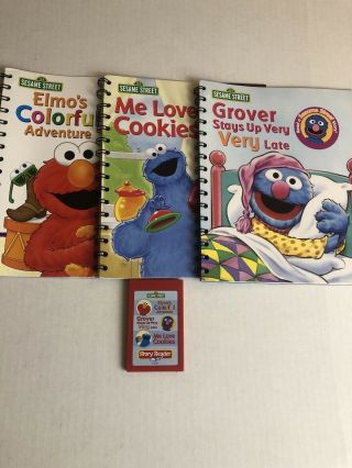 Story Reader Books And Cartridge Sesame Street Elmo,  Grover,  And Cookie Monster