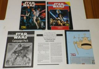 Vintage 1987 Star Wars The Role Playing Game & Campaign Pack West End Games