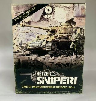 Spi Hetzer Sniper.  Game Of Man - To - Man Combat In Europe 1940 - 1945