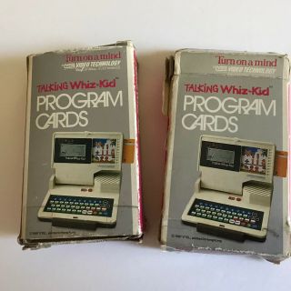 Vintage Pack Of 1987 Talking Whiz Kid Program Cards Vtech