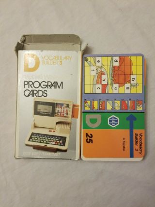 Vintage 1987 Vtech Talking Whiz Kid Program Cards D Vocabulary Builder S/h