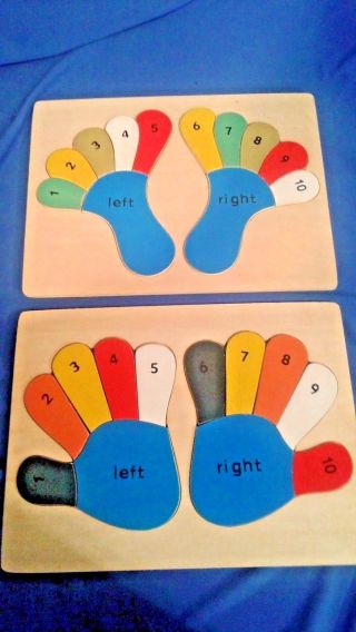 Wooden Hands & Feet Puzzle 24 Pc.