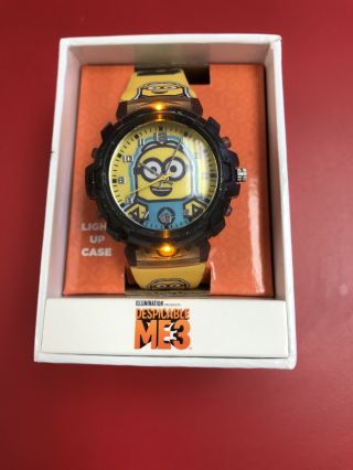 Despicable Me Minion Watch Still In The Box Light Up Case