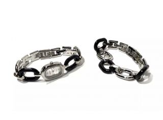Vintage Pov Two Tone Stainless Steel Ladies Watch Bracelet Set