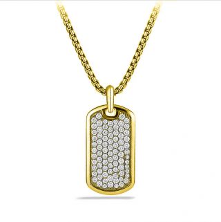 Pave Set 14k Gold Plated Hip Hop Watch and Dog Tag Necklace Set 2