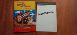 Texas Instruments Speak And Read Book " Who 