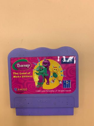 Vtech V.  Smile Barney The Land Of Make Believe Game Cartridge