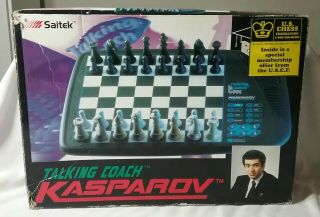 Vintage 1996 Saitek Talking Coach Kasparov Talking Chess Computer