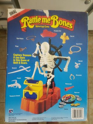 Rattle Me Bones Tyco pirate skeleton motorized game ideal games 1989 view master 2