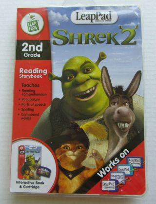Shrek 2 Leapfrog Leappad Educational Book And Cartridge 2nd Grade