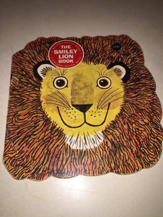 Vintage 1964 The Smiley Lion Book Golden Shape Book Children 