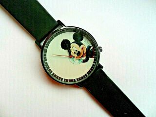 Stunning Adults Mickey Mouse Image Quartz Watch Black Strap