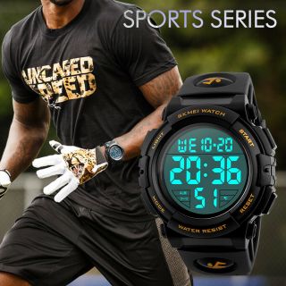 Skmei Watch Mens Watches Waterproof Sport Quartz Outdoor Led Digital Wristwatch
