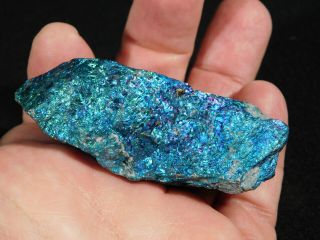 A Vivid Teal/Blue Peacock Copper or Chalcopyrite or Peacock Ore 131gr 3