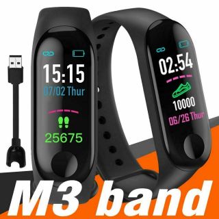 Smart Band Watch Sport Wristband Fitness Tracker Heart Rate Blood Pressure M3