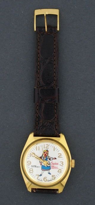 Vintage Swiss Miss Advertising Hot Chocolate Novelty Character Watch 2