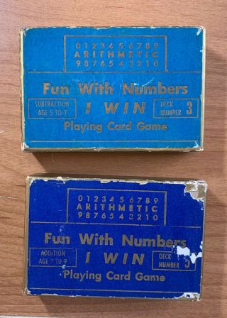 Fun With Numbers,  I Win - Arithmetic Playing Card Game,  Decks 3 & 5
