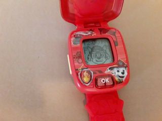 Red Smart Vtech Paw Patrol Marshal Talking Learning Watch Educational Games Euc