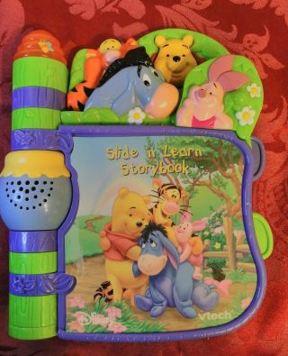 Vtech Winnie The Pooh Slide N Learn Storybook Interactive Talking Singing Book
