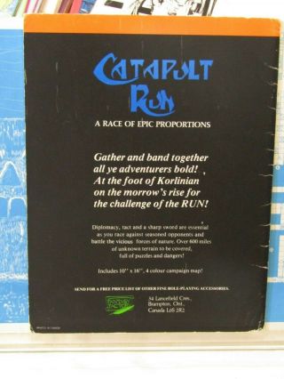 Catapult Run RPG module by Fantasy Factory for AD&D 2