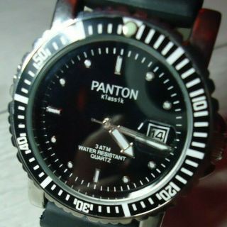 Panton Klassik Herren Armbanduhr,  Datum mit Lupe,  3 ATM 2