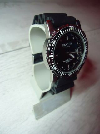 Panton Klassik Herren Armbanduhr,  Datum mit Lupe,  3 ATM 3