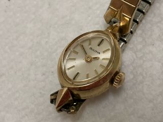 Old Wristwatch Bulova Swiss 17 Jewels 10 K Rgp Cal 5bd