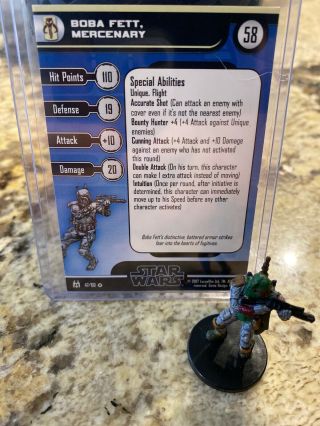 Star Wars Miniatures Force Unleashed Boba Fett Mercenary 47 With Card