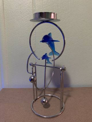 Cute Dolphin Kinetic Balance Desk Toy Physical Swing Executive Simple Tea Light