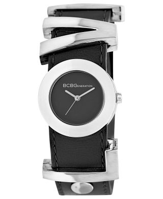 Bcbgeneration Watch,  Womens Love Charm Black Leather Strap 27mm Gl4163 Watches